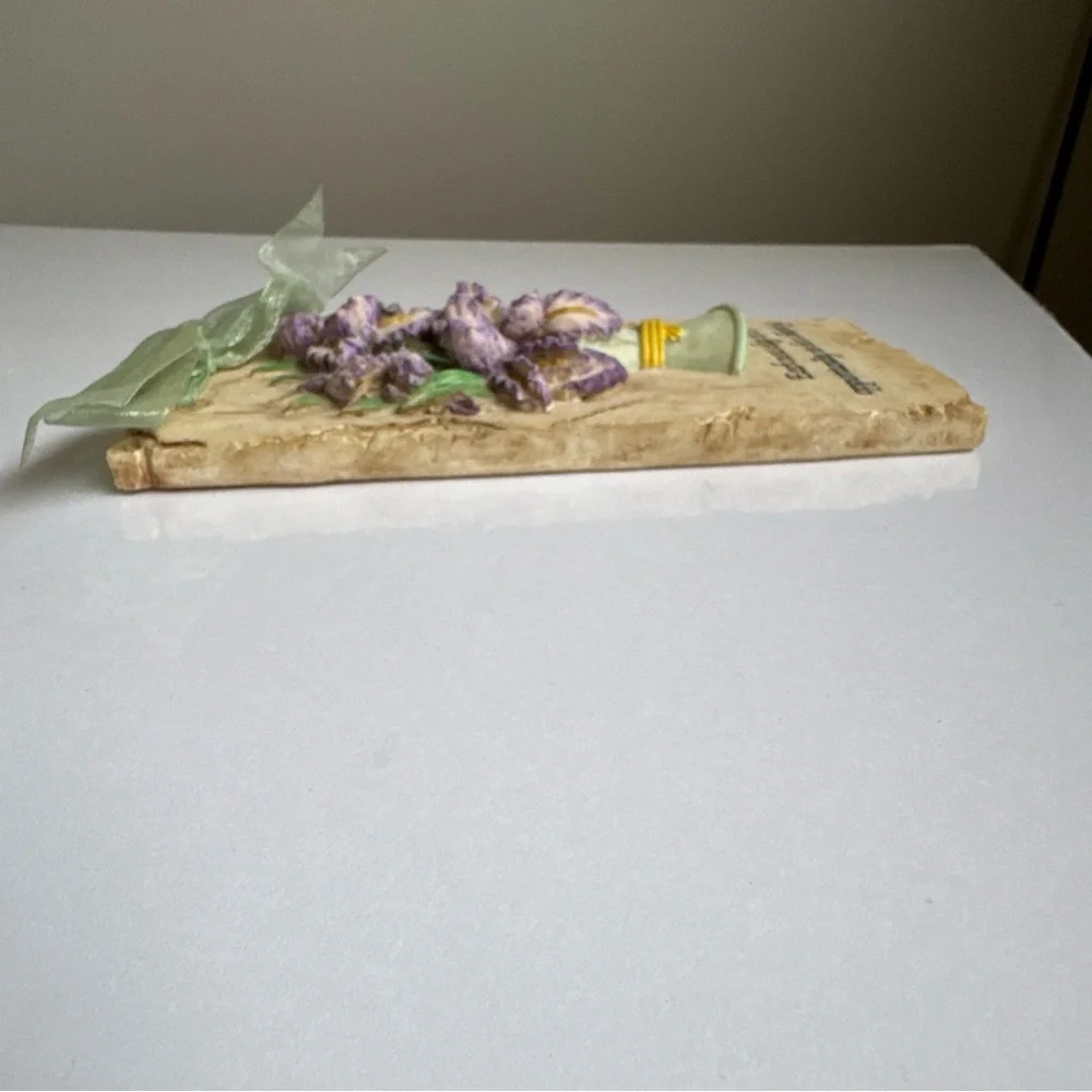 Christian World RIBBON BLESSING Plaque English Iris Each New Day Blessing Purple